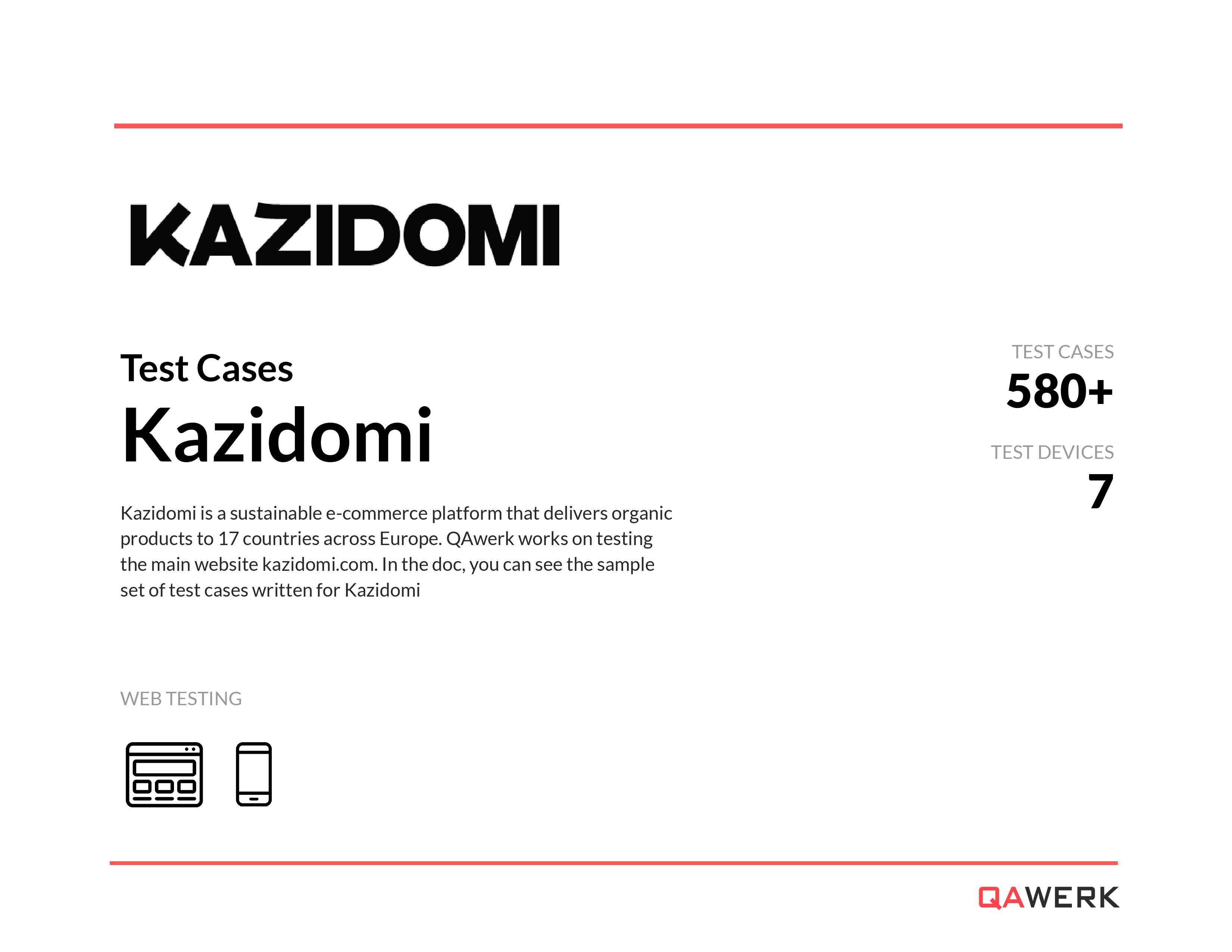 Kazidomi test cases