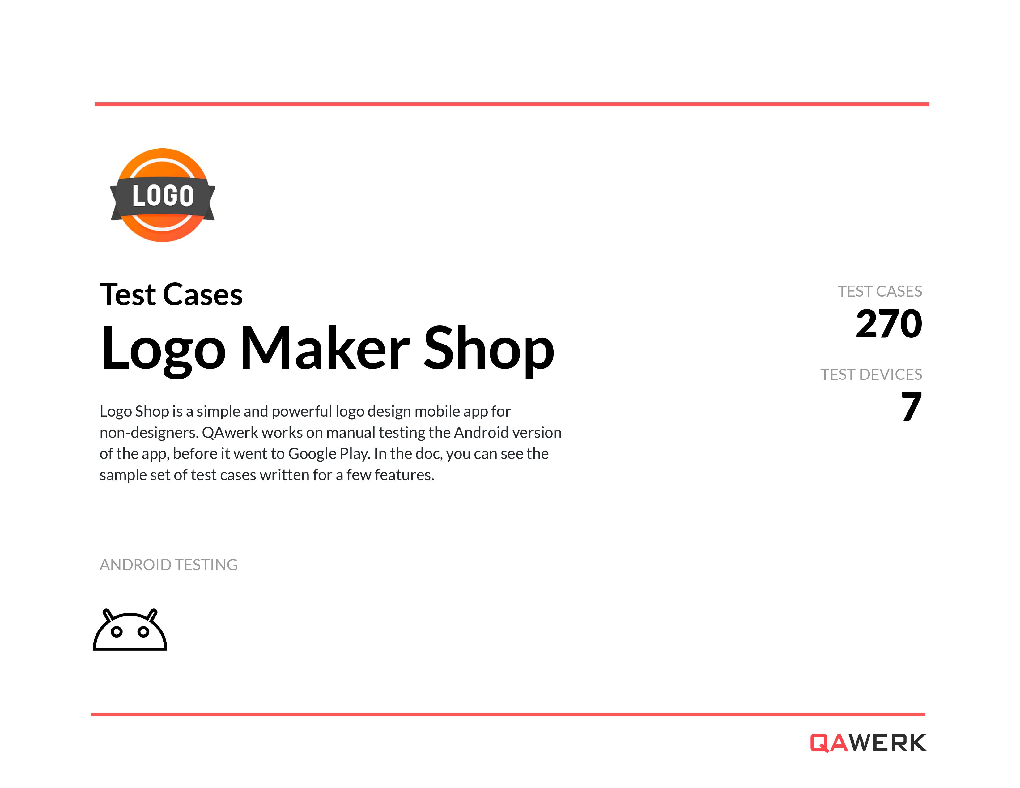 Logo Maker Shop test cases