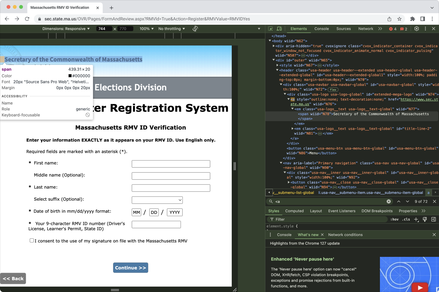 The State of Web Accessibility for U.S. Voters with Disabilities: Barriers to Online Voter Registration in 2024