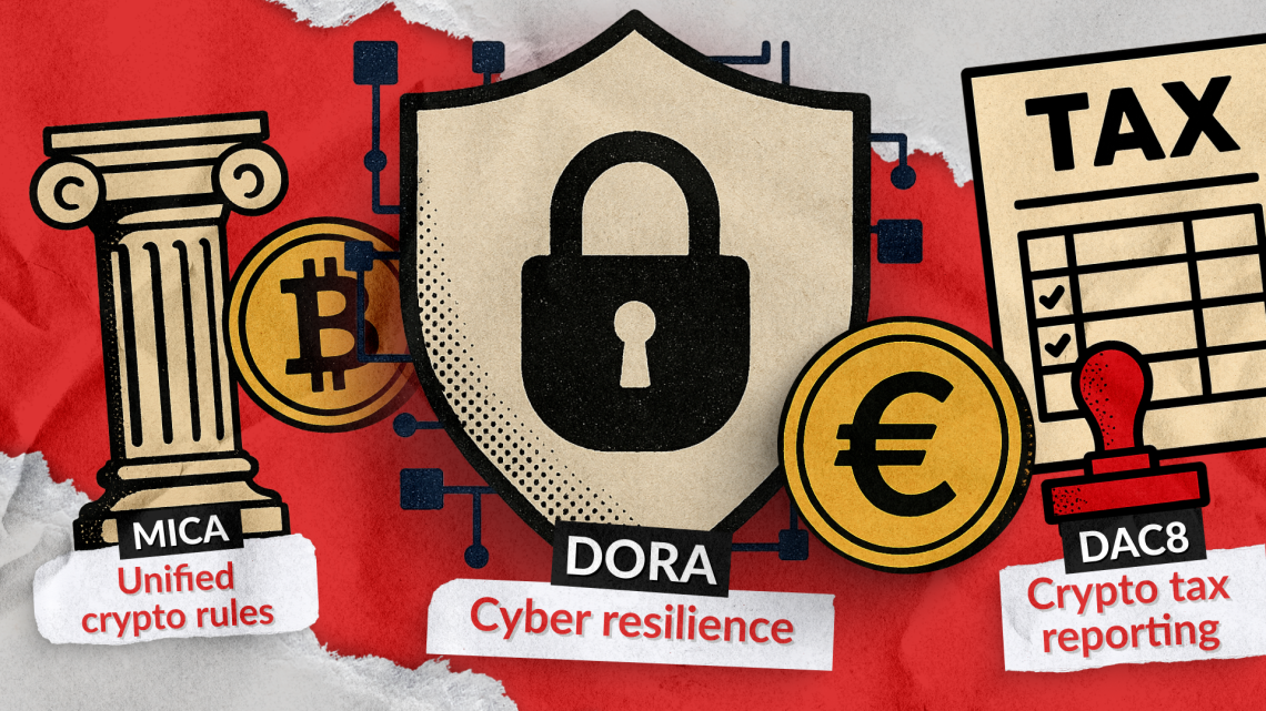 Europe’s New Crypto Regulatory Wave: MiCA, DORA & DAC8 Explained Europe’s New Crypto Regulatory Wave: MiCA, DORA & DAC8 Explained