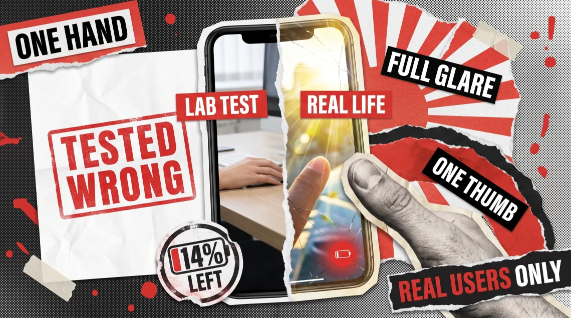 Mobile App Usability Testing: Your Users Have One Hand and Half Their Attention