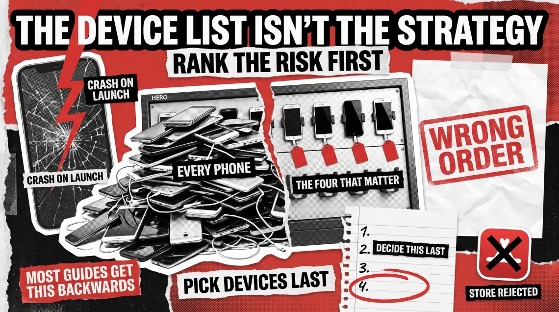 Mobile App Testing Strategy: Why Your Device Matrix Is the Last Thing You Should Decide